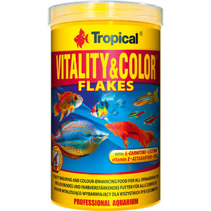 (Tropical) (발색강화 모든 열대어 사료) 비탈리티 앤 컬러 tin 250ml / 50g